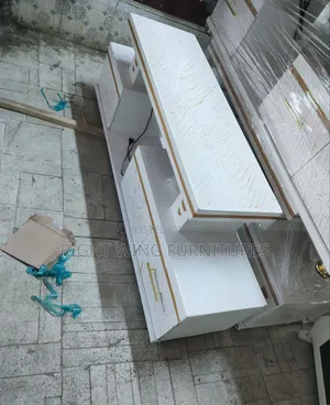 White Tv Stands With Gold Finishing