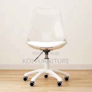 Dining Chairs; Aesthetic Clear Swivel Dining Chairs