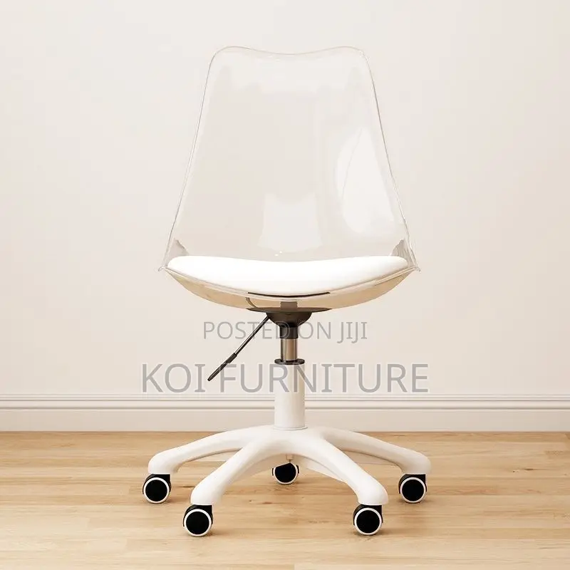 Dining Chairs; Aesthetic Clear Swivel Dining Chairs