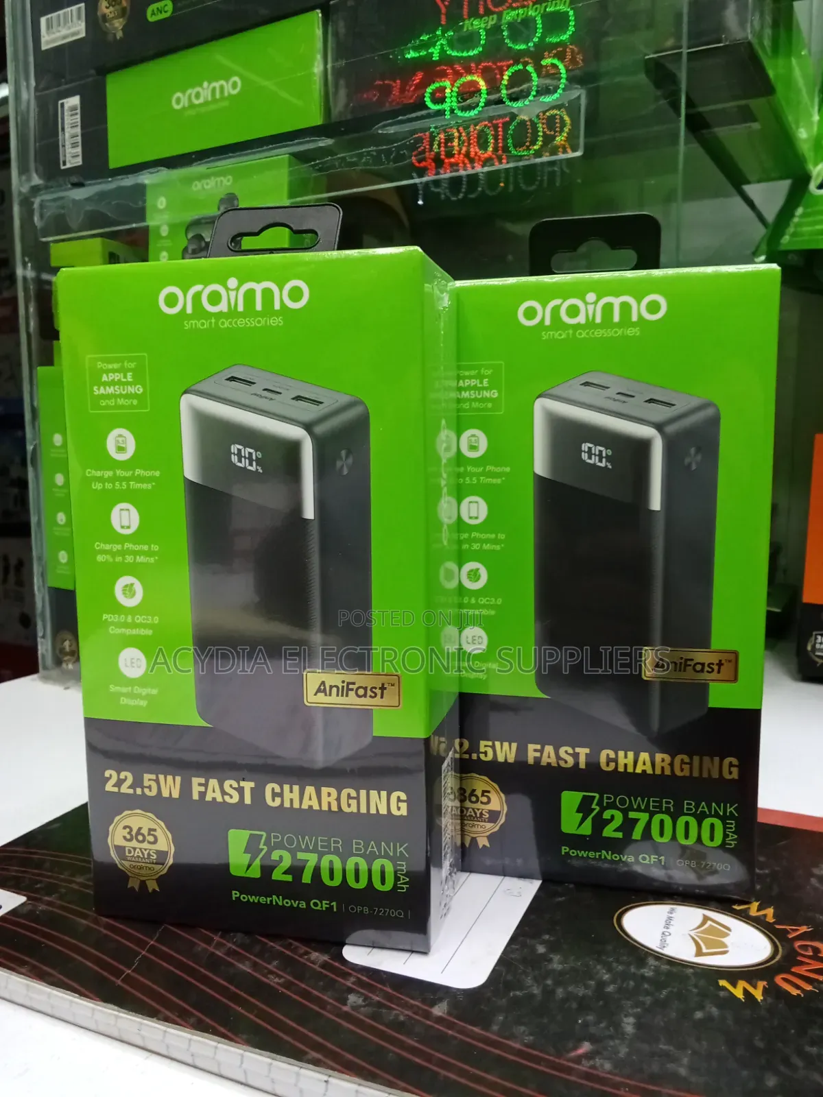 Oraimo Powernova Qf1 27000mah, 22.5w Power Bank
