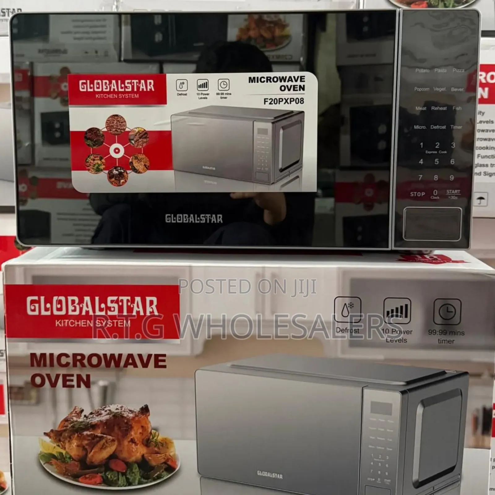 Globalstar 20l Digital Microwave – Silver Finish