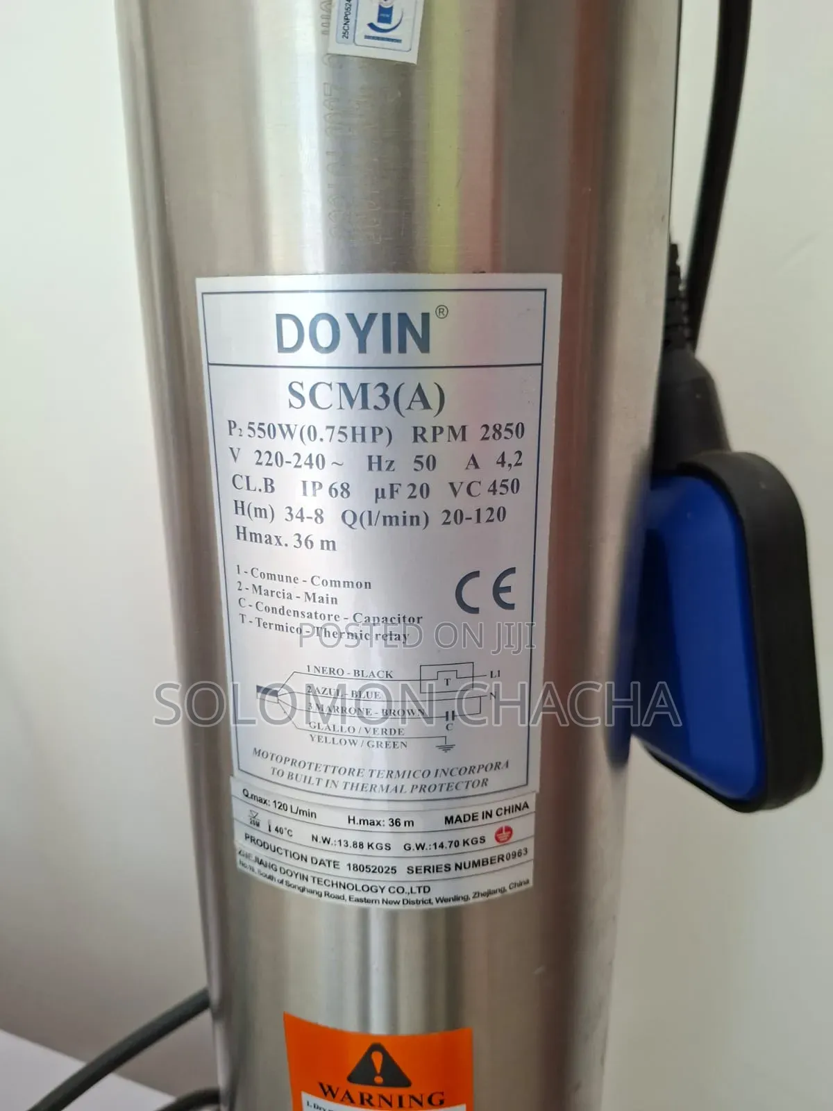 Doyin 38m Scm3 Shallow Well Submersible High Preasure Pump in Nairobi
