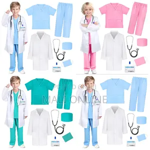 Kids Doctor Costume Medical Uniform Nurse Cosplay Outfit Boys Girls