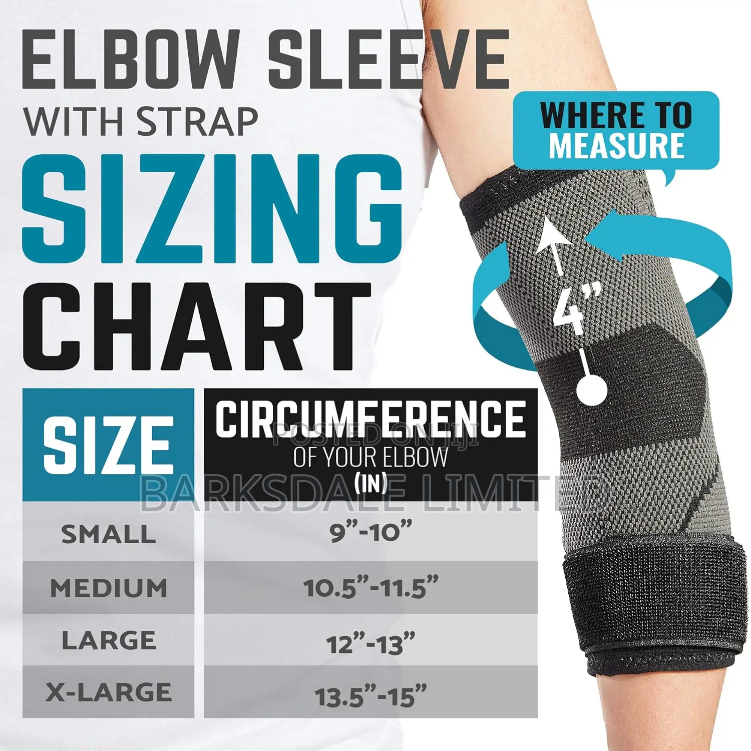 Elbow Elastic Compression Brace Support Wrap Pain Arthritis