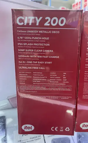 New Itel City 200 128 GB Black