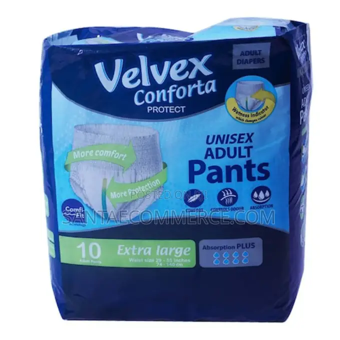 10 PCS Extra Large Velvex Conforta Protect Adult Diaper