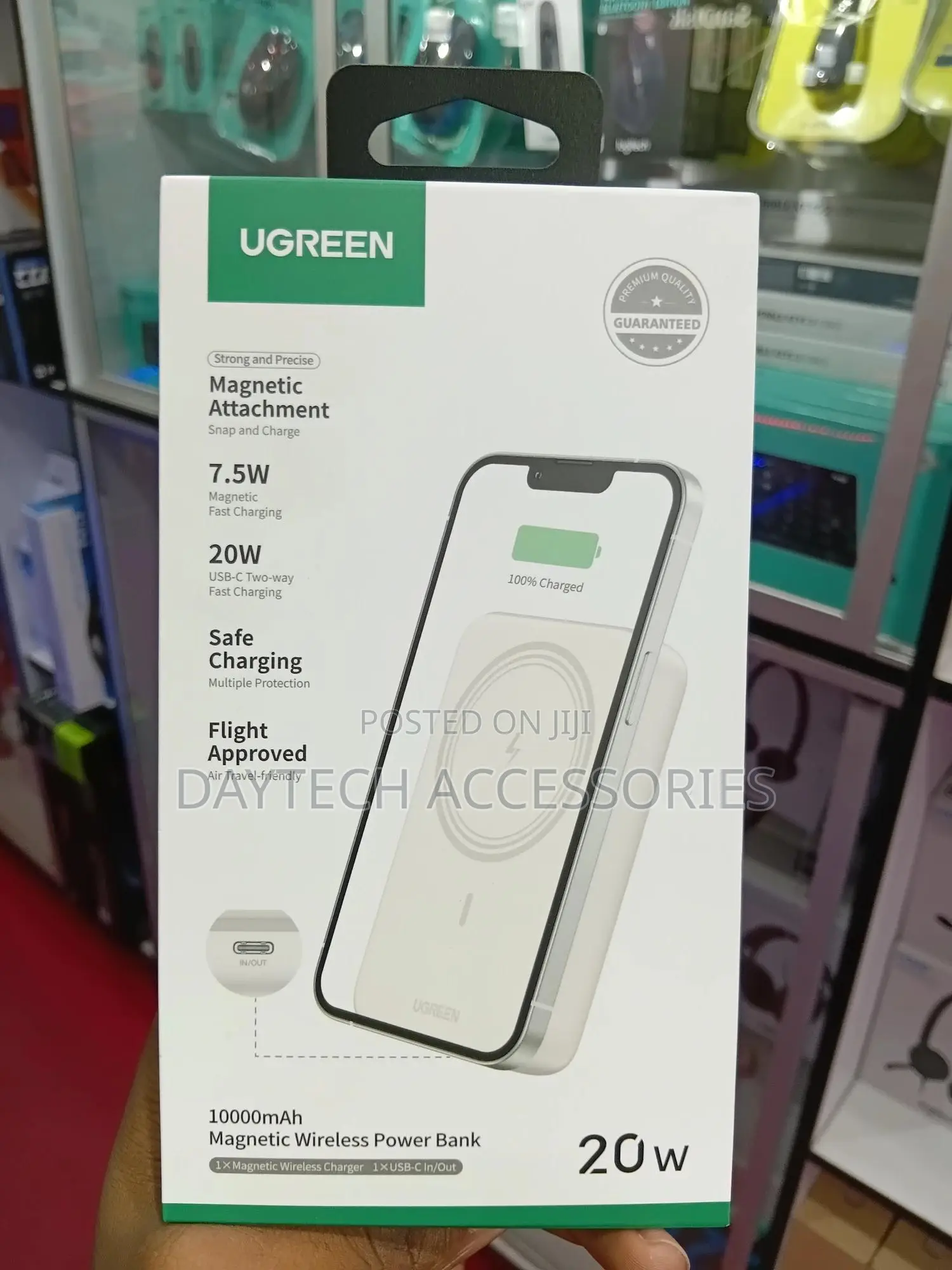 Ugreen 10000mah Magnetic Wireless Power Bank (Model Pb561).