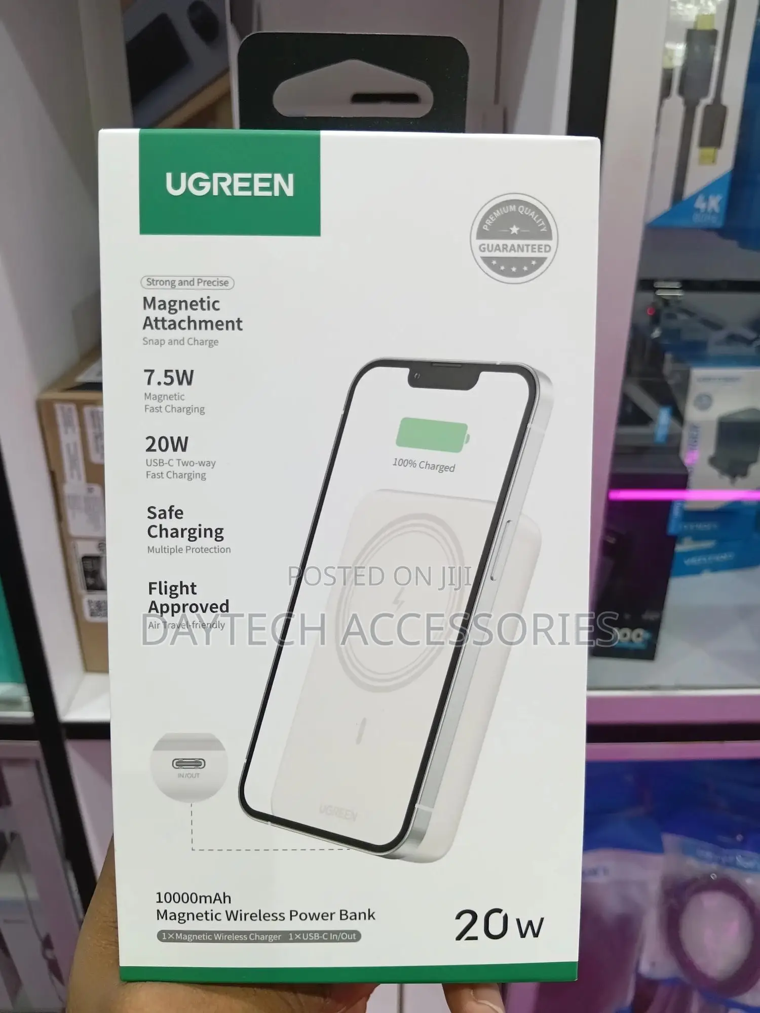 Ugreen 10000mah Magnetic Wireless Power Bank Beige (Pb561)