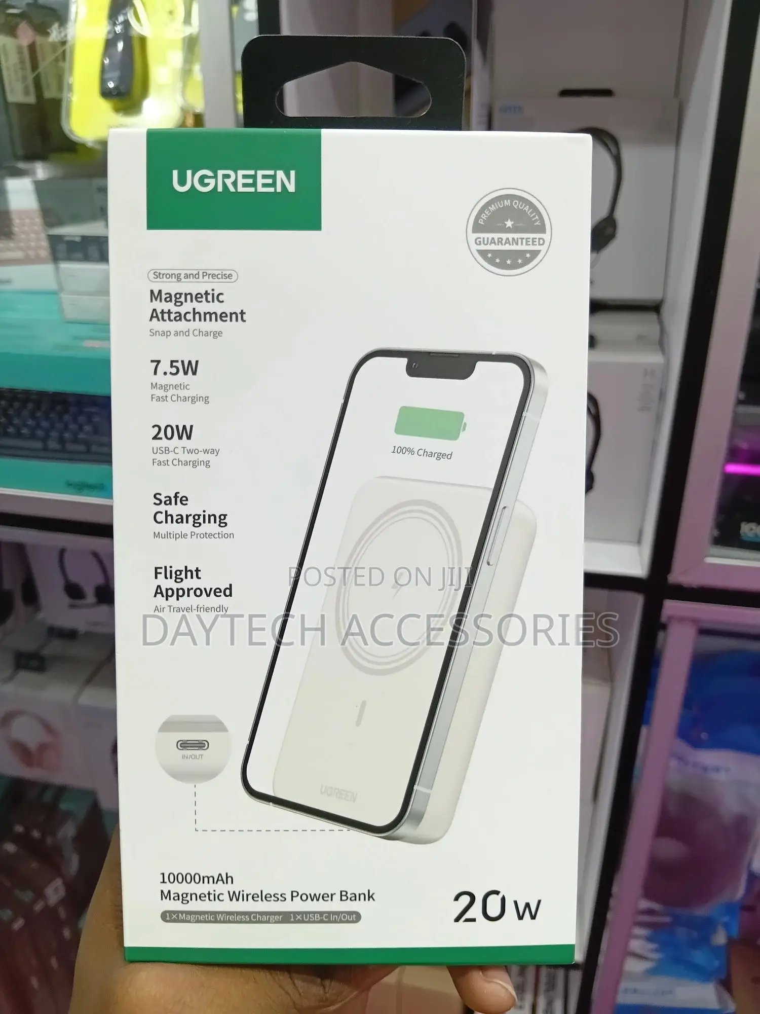 Ugreen 10000mah Magnetic Wireless Power Bank Beige (Pb561)