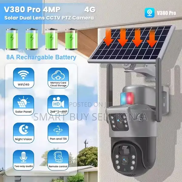 Ai Humanoid Detection 4g Sim Card PTZ Rotating Solar Security Camera