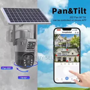 Night Vision 4g Simcard PTZ Dual Lens Rotating Solar Security Camera