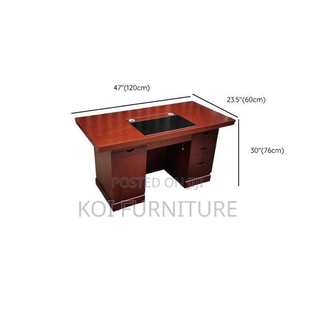 Office Desk; 1.4 Meters Mahogany Executive Attached Desk - thumbnail 2