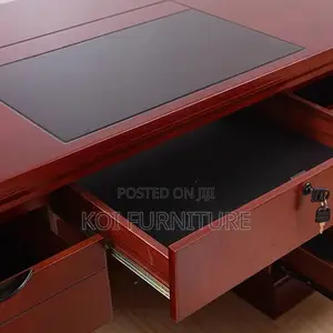 Office Desk; 1.4 Meters Mahogany Executive Attached Desk