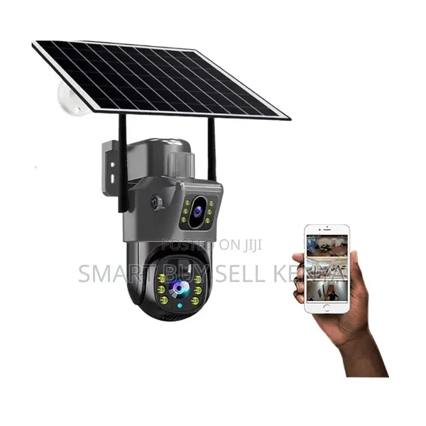 Outdoor Wireless 4g PTZ Dual Lens Rotating Solar Security Camera