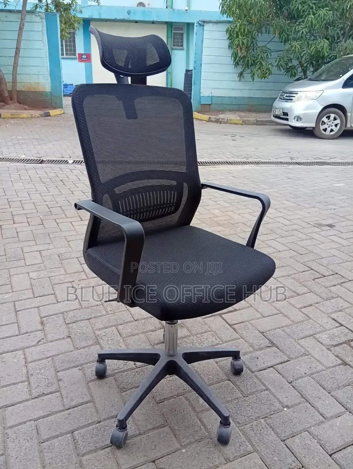 Compact Office Chair With Headrest and Swivel