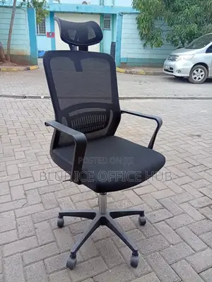 Compact Office Chair With Headrest and Swivel