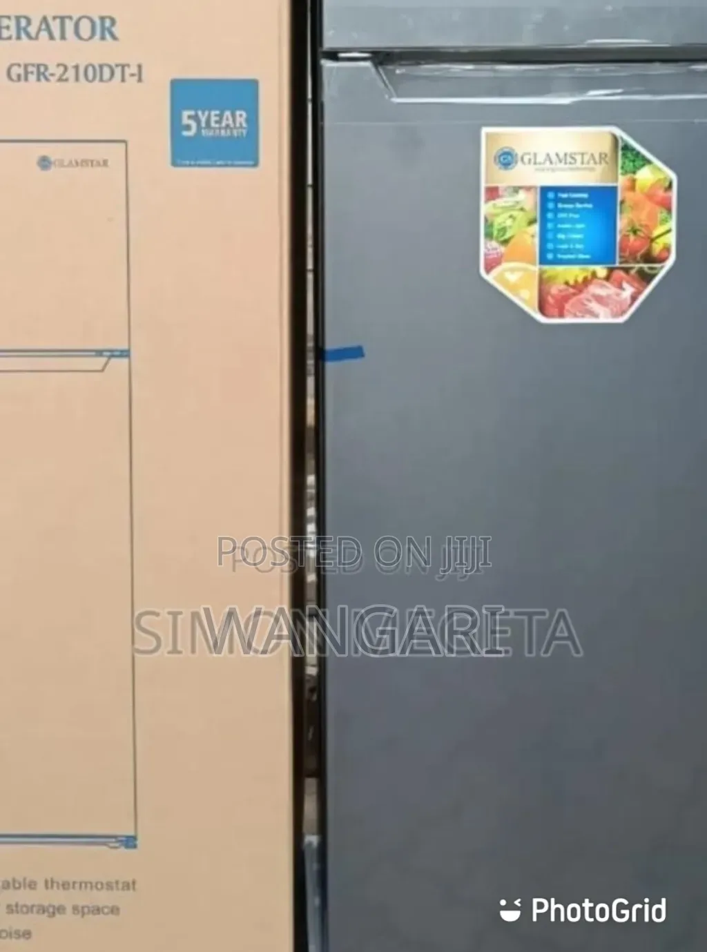 Colour Grey Glamstar 168l Fridge