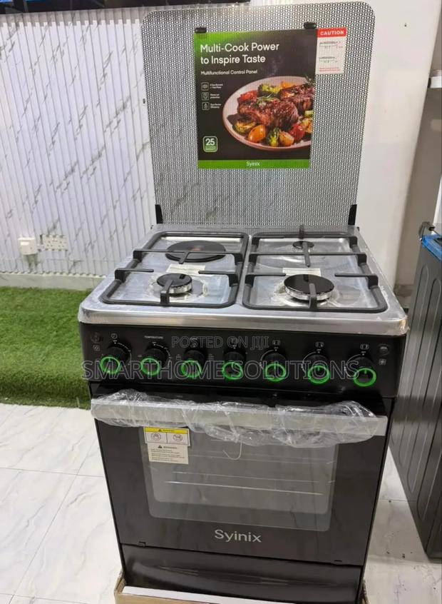 60by60 Syinix 3+1 Standing Cooker With Electric Oven ,Timer,Light - main view