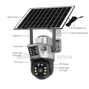 Ai-Powered 4g Simcard 1080p Hd Dual Lens Night Vision Solar PTZ Camera