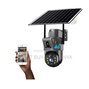 Smart Outdoor Use 4g Dual Lens Sim Card PTZ Rotation Solar CCTV Camera