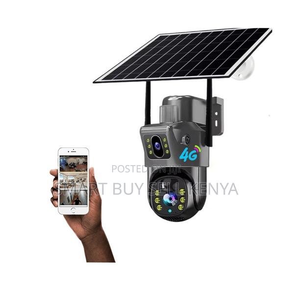 Smart Outdoor Use 4g Dual Lens Sim Card PTZ Rotation Solar CCTV Camera