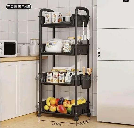4 Tier Multifunctional Moveable Rack