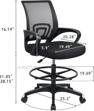 Office Chair;Black Counter Height Task Chair