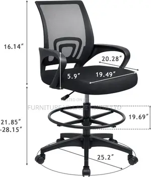 Office Chair;Black Counter Height Task Chair