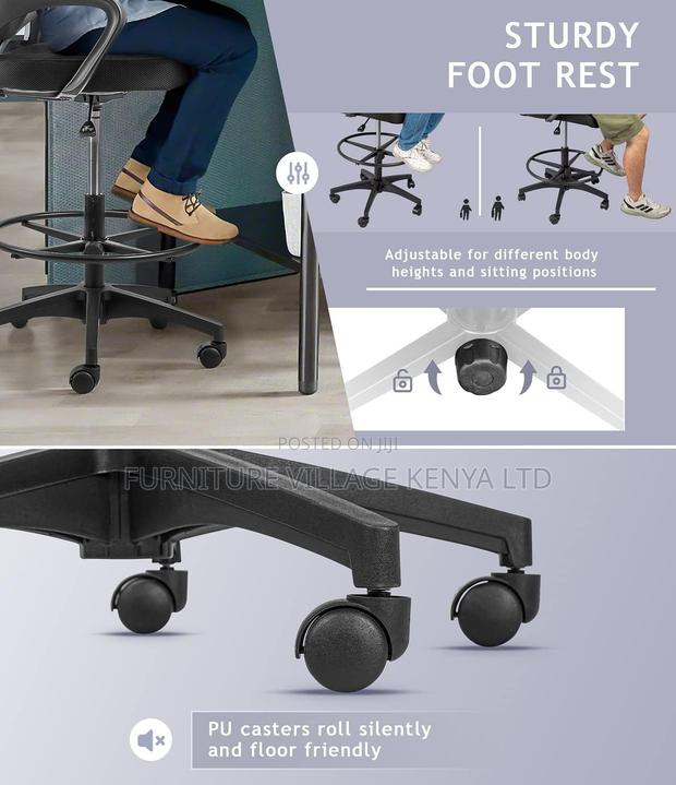 Office Chair;Black Counter Height Task Chair - thumbnail 6