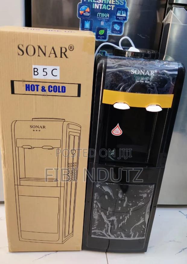 Black Sonar Water Dispenser for Hot and Cold