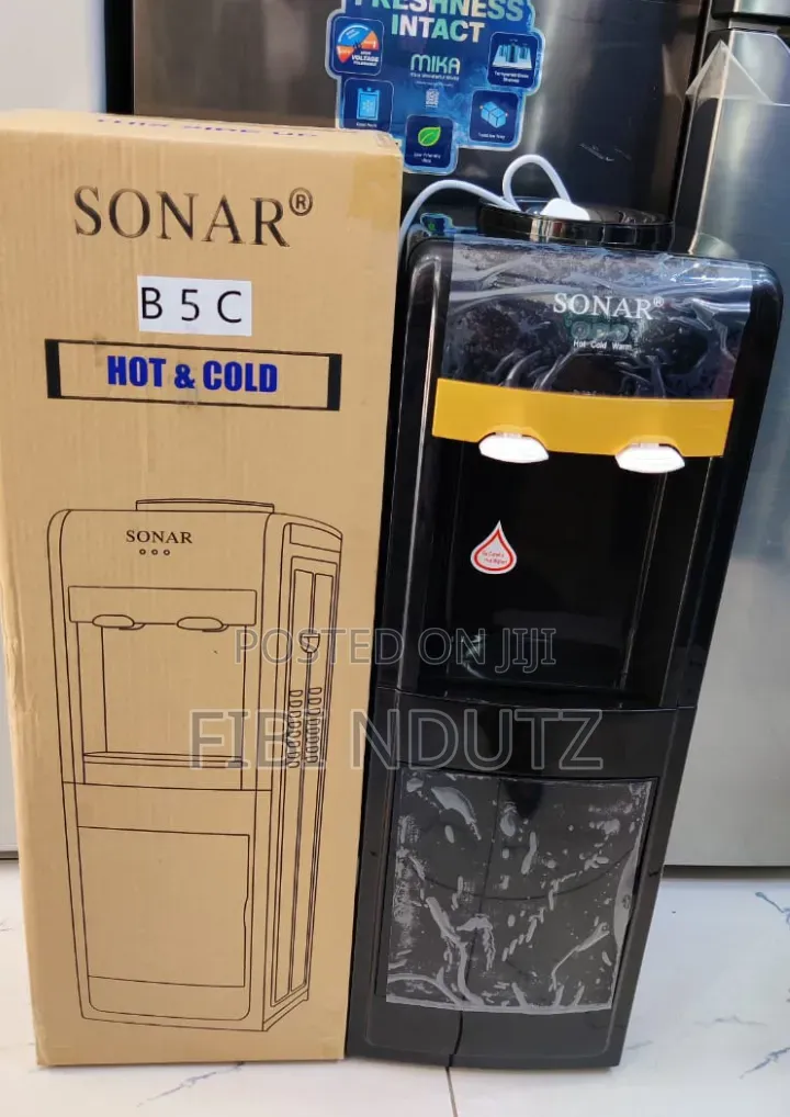 Black Sonar Water Dispenser for Hot and Cold