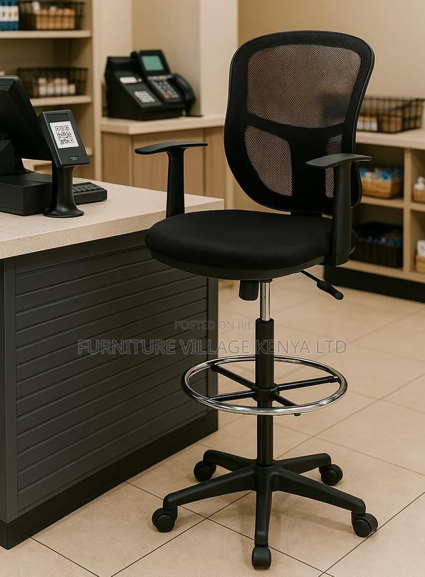 Office Chair;Black Counter Height Task Chair - thumbnail 10