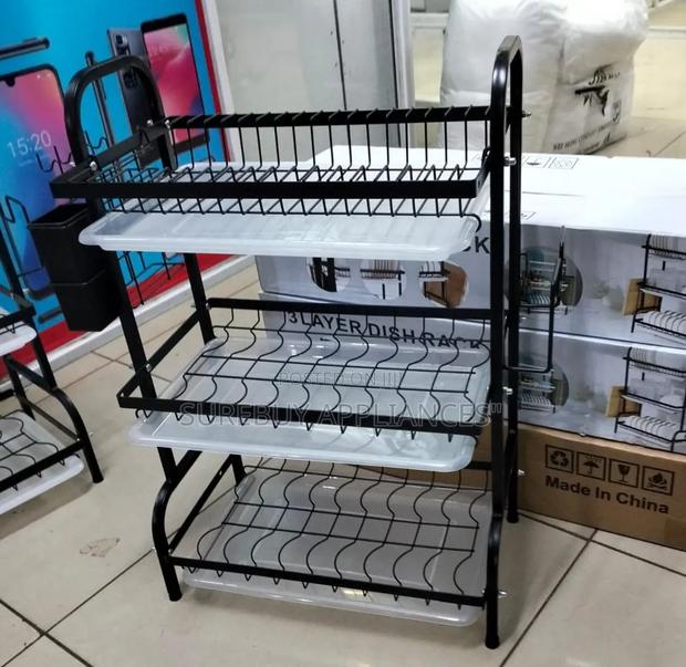 Premium 3-Layer Kitchen Dish Drying Rack Organizer