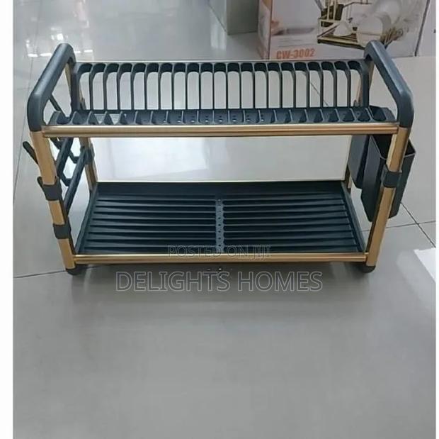 Aluminium Dish Drainer Rack With Drainer Board-Cov
