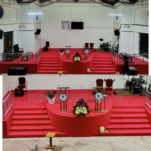 Dazzling Red Altar Church Carpet