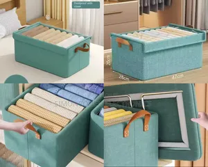 Collapsible Fabric Organizer With a Cover / Storage Basket