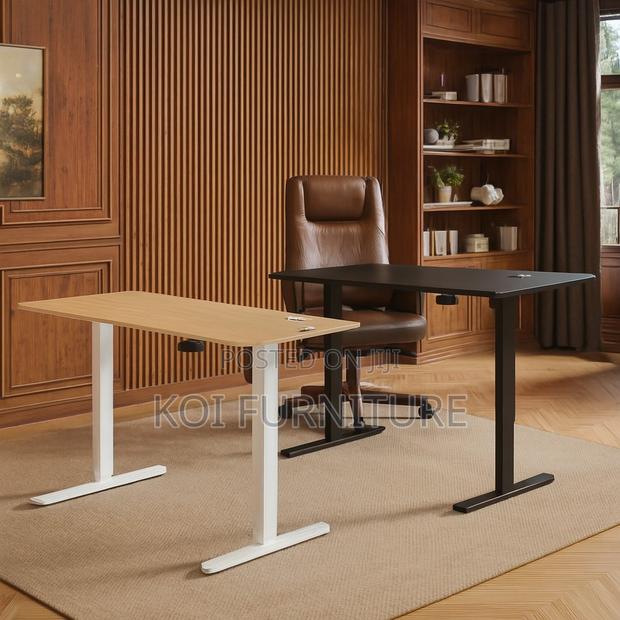Office Desk; 1.4 Meters Premium Electric Adjustable Stitching Desk - main view