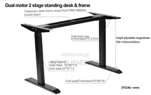 Office Desk; 1.4 Meters Premium Electric Adjustable Stitching Desk