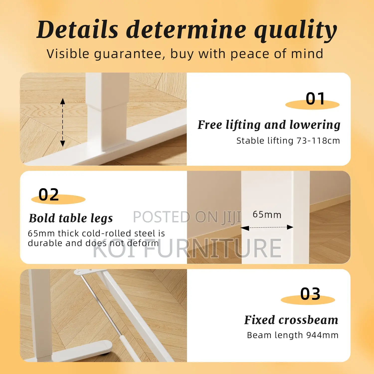 Office Desk; 1.4 Meters Premium Electric Adjustable Stitching Desk