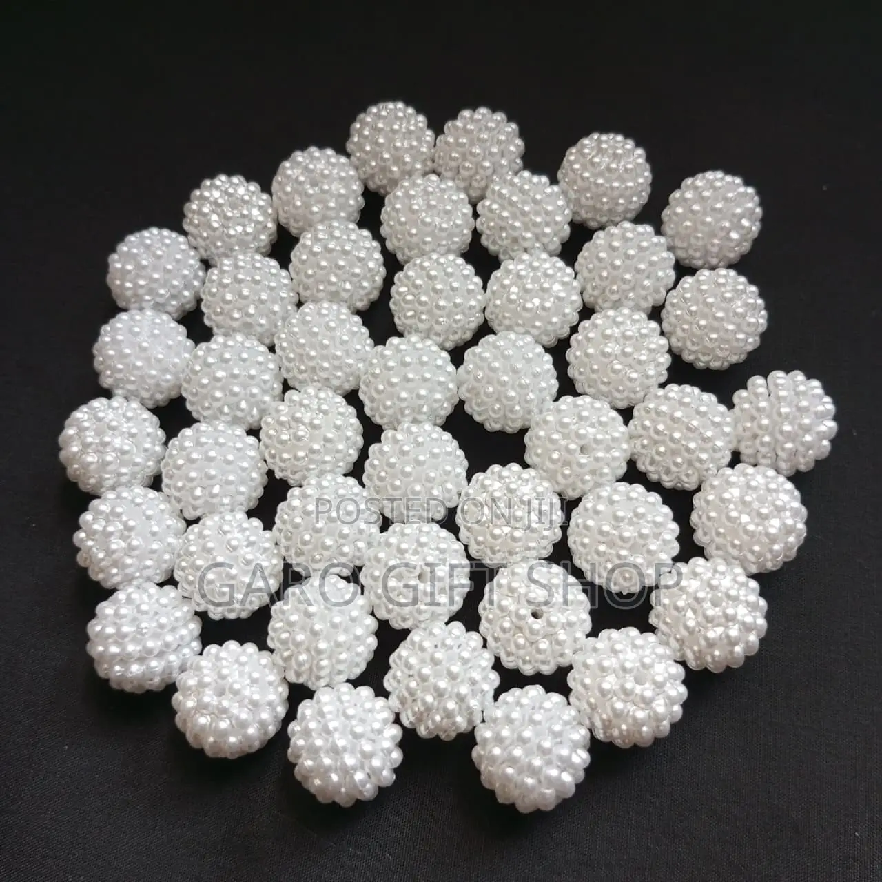 8/10/12 Mm White Pearl Beads | 16 Mm Strawberry Beads | 500g
