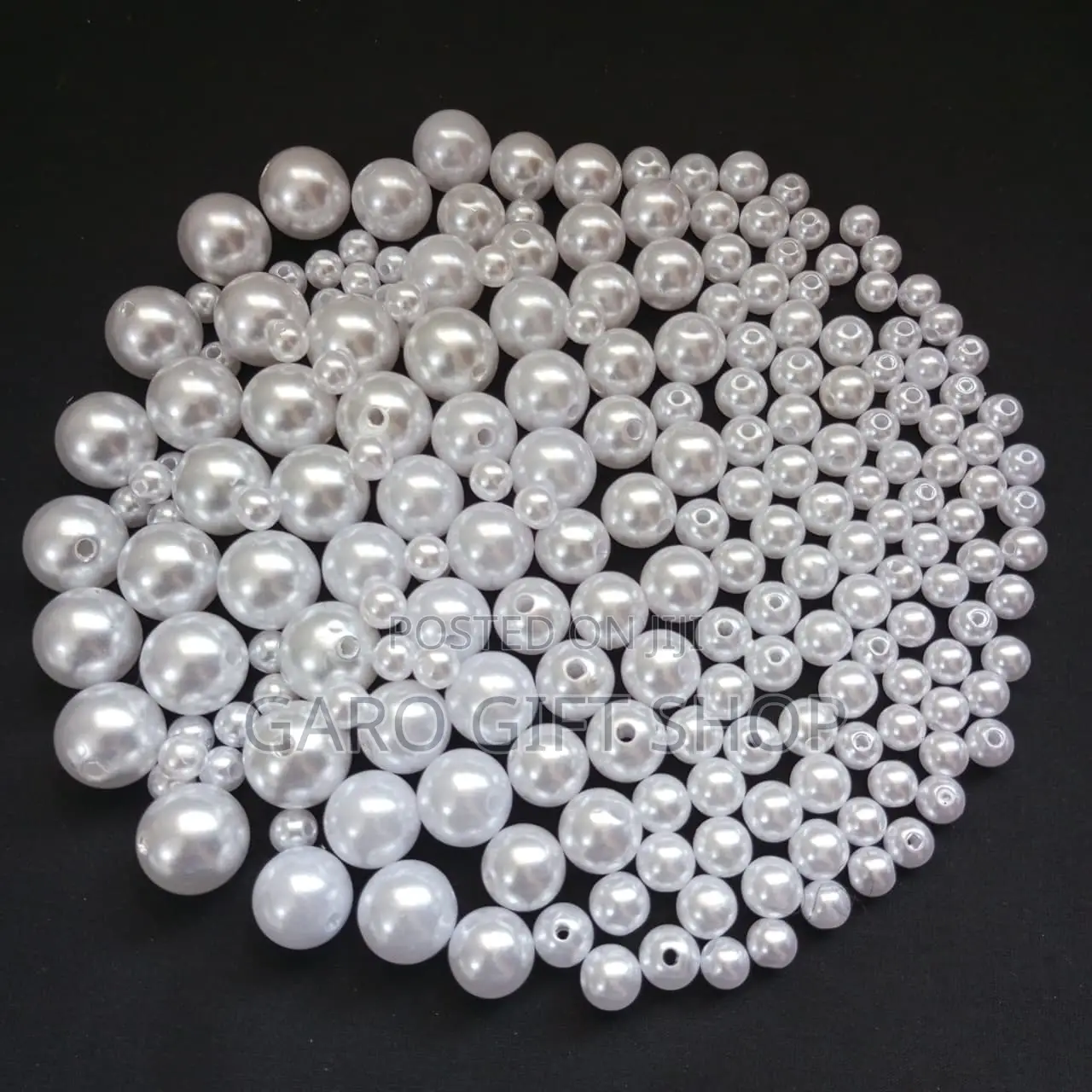 8/10/12 Mm White Pearl Beads | 16 Mm Strawberry Beads | 500g