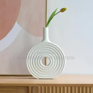 Textured, Ridged Surface and a Narrow Neck Vase