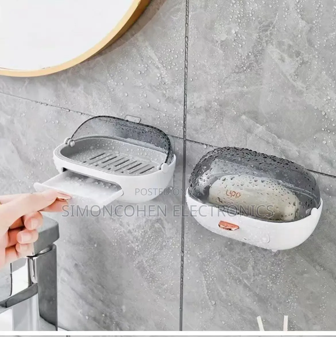 1pc Flip-Cover Wall-Mounted Soap Box