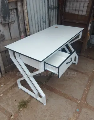 Office Metallic Table Stands With Fixed Drawers