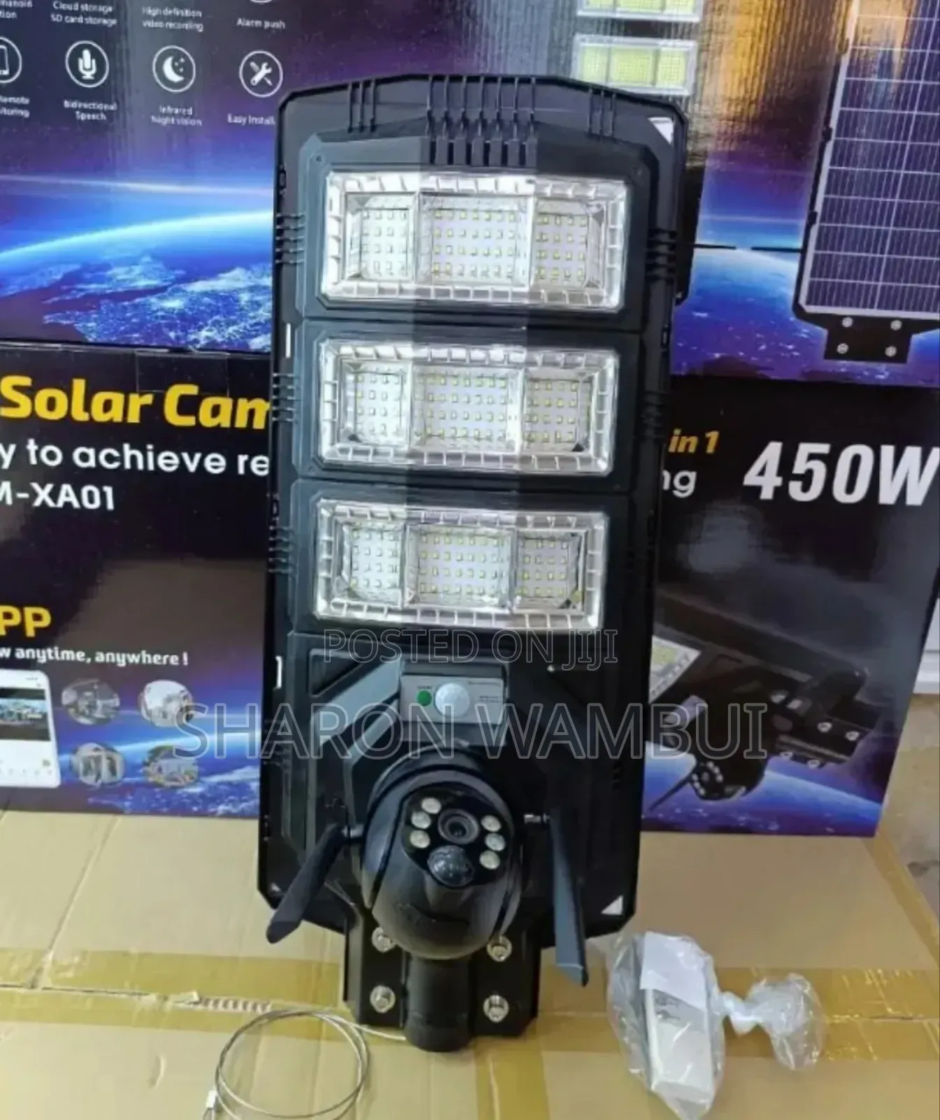 2 In1 450w Solar Street Light + 4g Ai Ptz 360 Camer/450w Solar Light