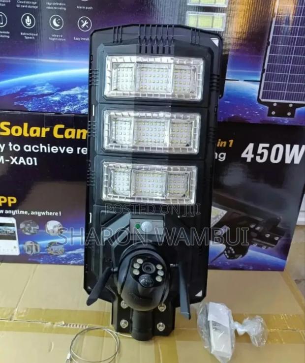 2 In1 450w Solar Street Light + 4g Ai Ptz 360 Camer/450w Solar Light