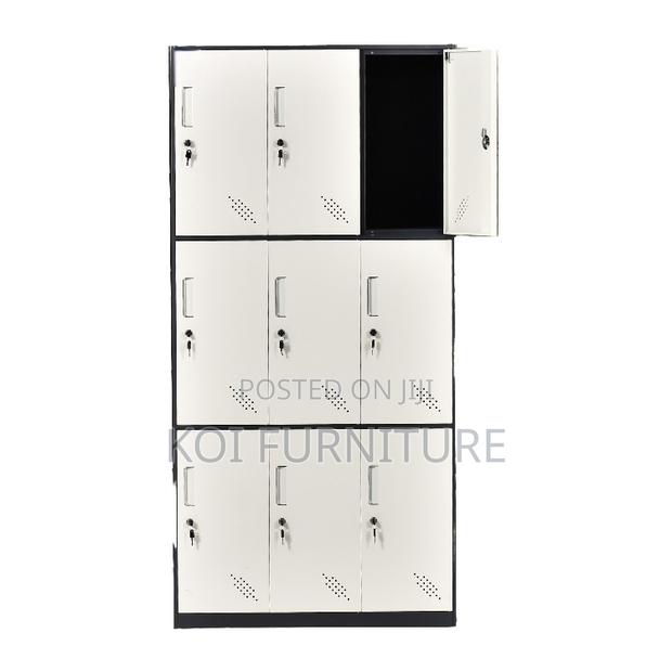 Office Cabinet; Nine Lockers Ergonomic Office Cabinet - thumbnail 4