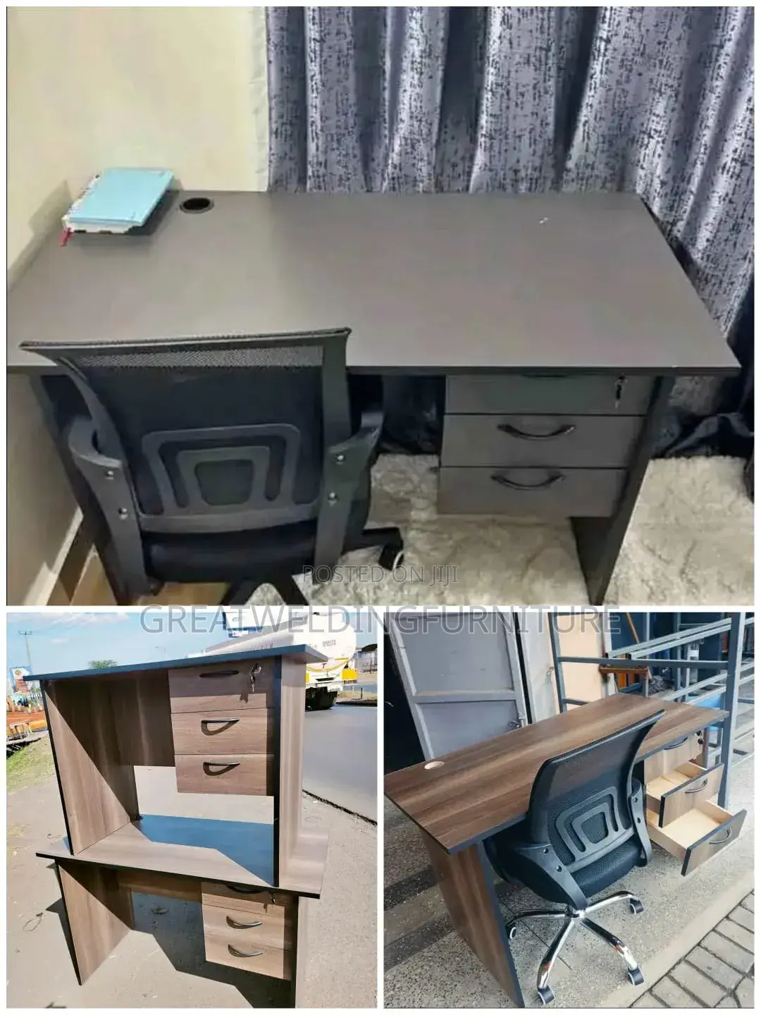 Vintage Office Desk and Mesh Chair BSS