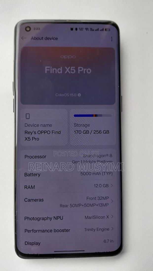 Oppo Find X5 Pro 256 GB Black - main view