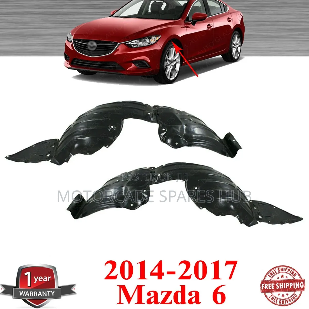 Mazda Atenza 2014-2017 Front Bumper Stoneguard Inner Fender Liner